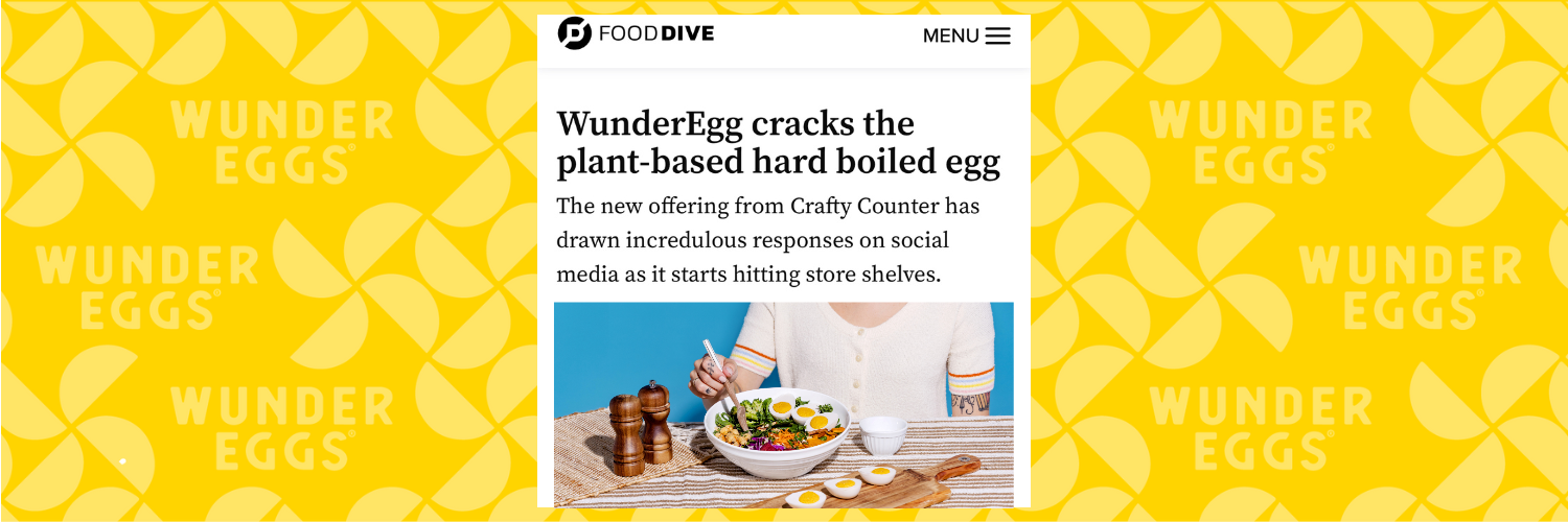 WunderEggs Cracks the Plant-Based Hard Boiled Egg According to FoodDive