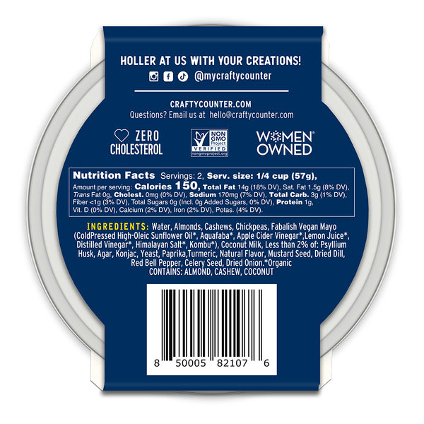 Back of Wundereggs Plant Based Eggless Salad