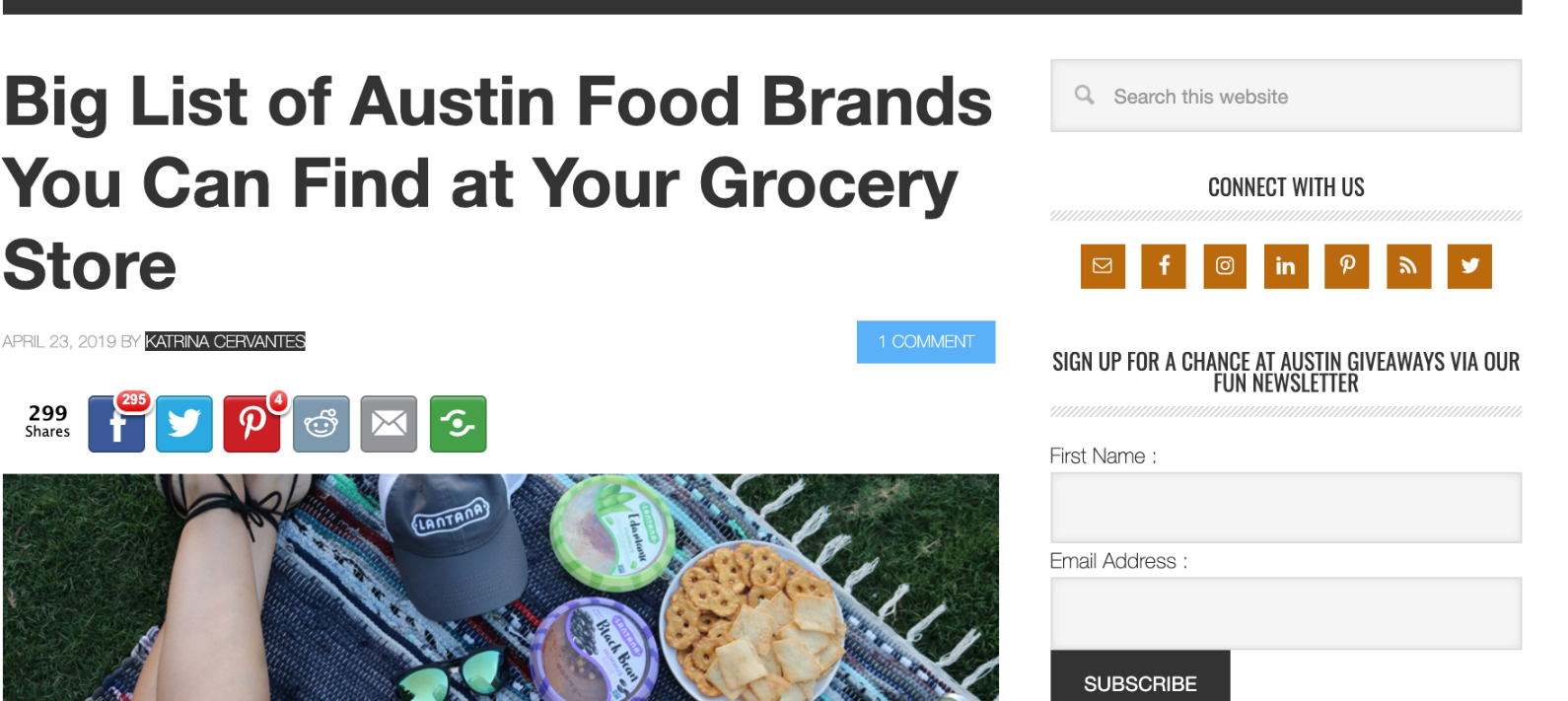 Austinot features Wunder Nuggets in the list of Austin Food Brands!